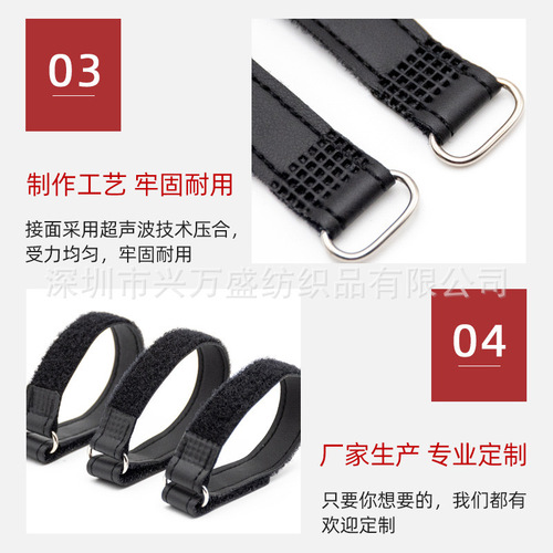 Wholesale PU leather reverse hook Velcro strap colored nylon buckle voltage zip tie wire storage organization self-adhesive 