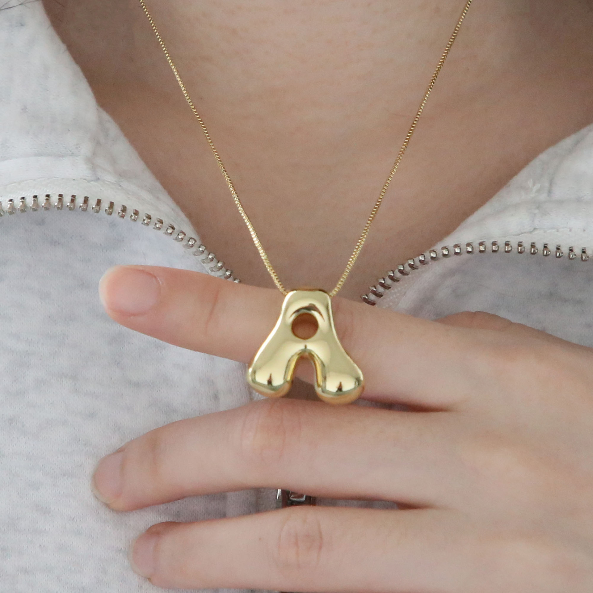 Brass Pendant Material Casual Simple Style Letter Brass Pendant Necklace 1 Piece