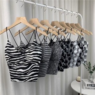 Trendy French-Style Camisole with Built-In Bra Pads for Women, Suitable for Summer Wear