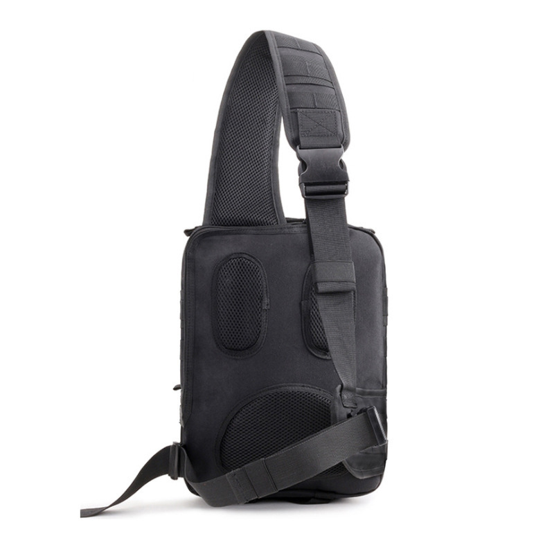 Venta al por mayor de camuflaje al aire libre bolsa de pecho deportes de ocio táctico de equitación bolso crossbody multifuncional Oxford bolsa de hombro impermeable