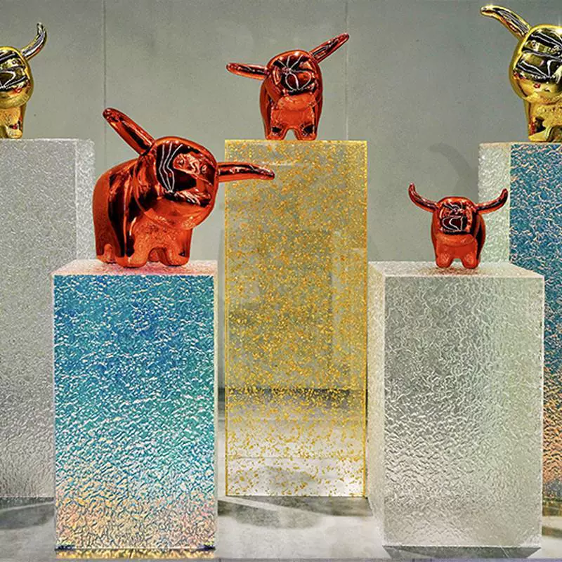 Островной выставочный стенд для магазина одежды, акриловый прозрачный витринный стенд, стенд для демонстрации ювелирных изделий, красочная модель напольного прямого продажи