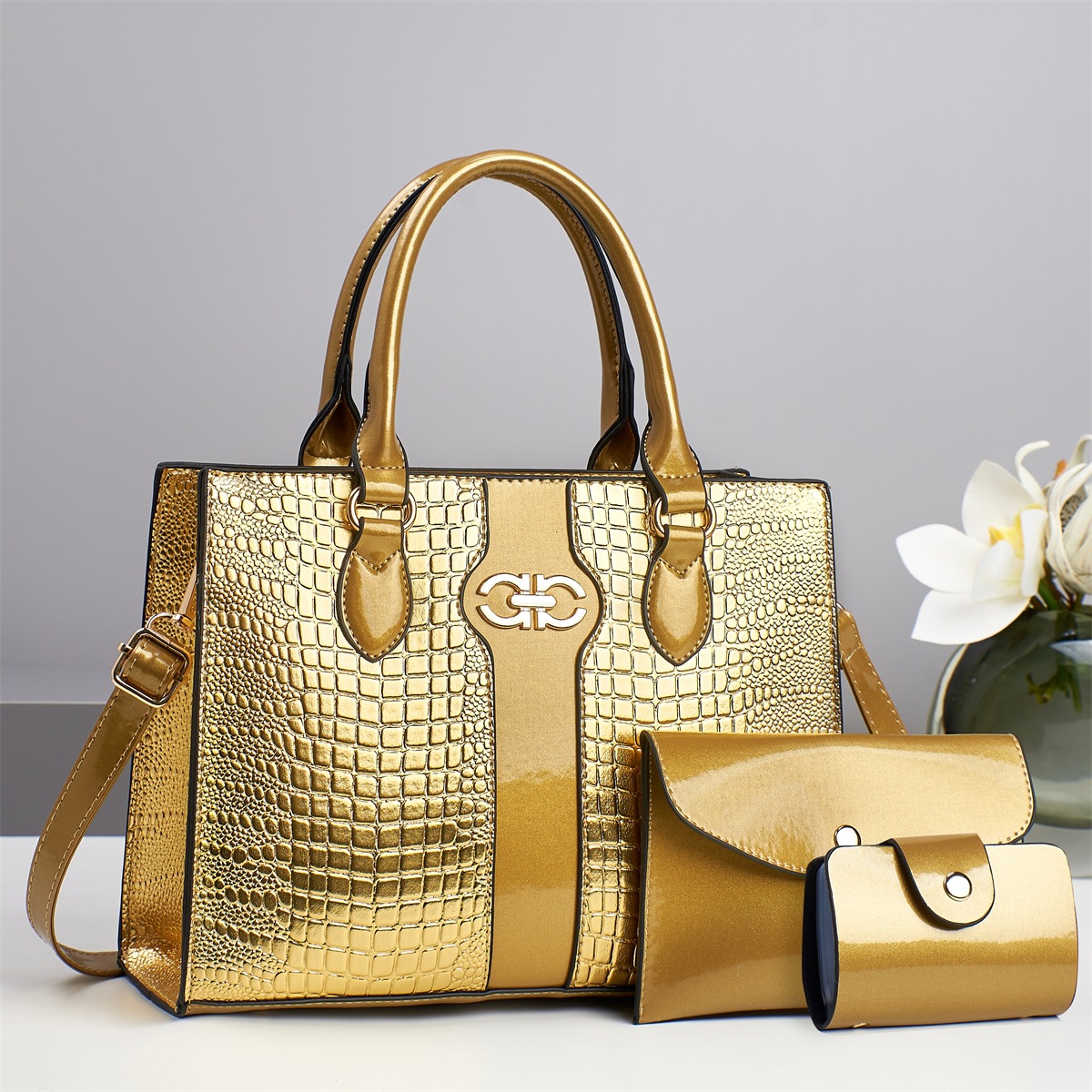 Bolso tote retro de lujo ligero bolso femenino 2025 primavera todo fósforo de gran capacidad bolso de hombro para niño y madre