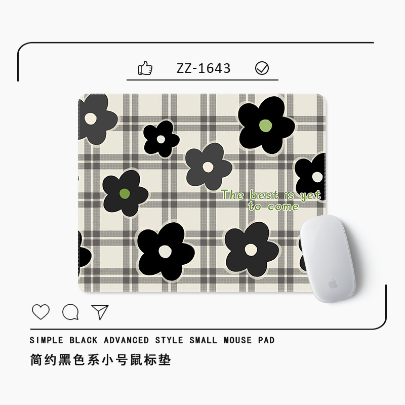 8133 격자 무늬 검은 꽃