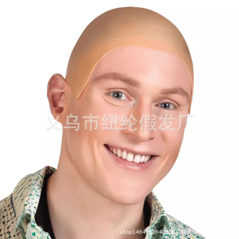 Bald Monk scalp wig headgear props for prom Halloween props bald scalp
