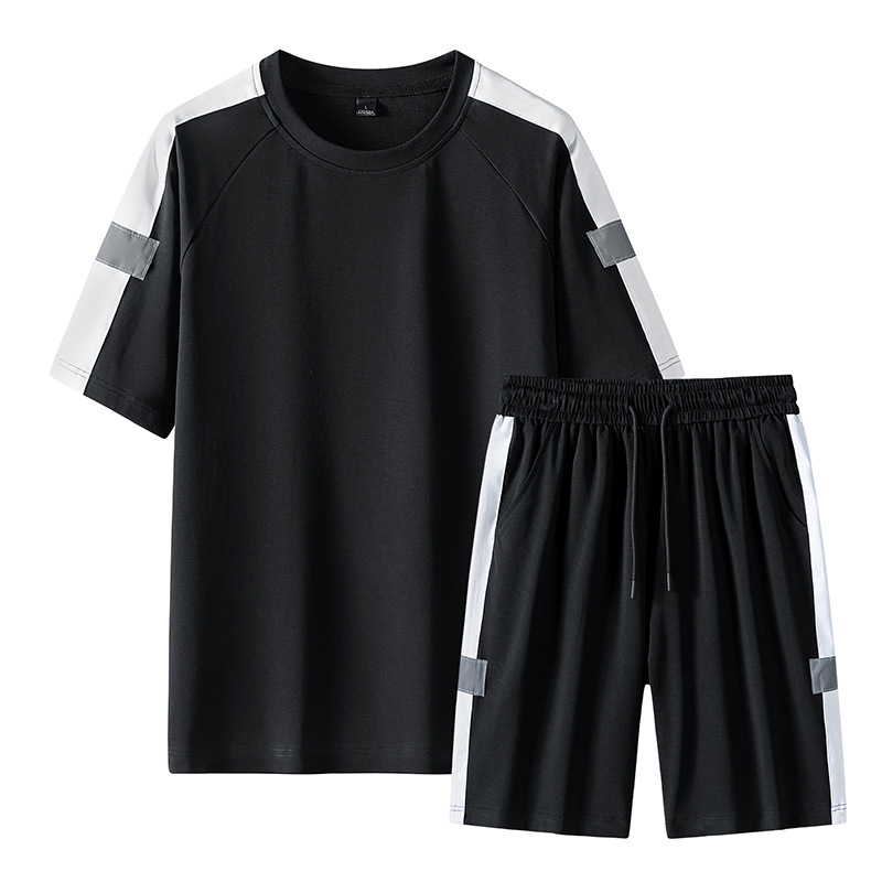 Men's Clothing Cross border special supply of new quick drying suits men's short sleeved T shirts summer casual shorts sports two piece suits _voghion.com