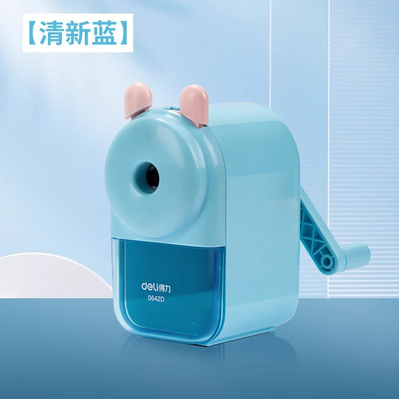 DeLi0642D afilador de lápiz para estudiantes con cuchillo de lápiz de mano afilador de lápiz para niños gran calibre