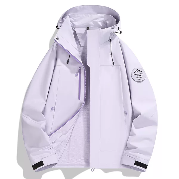 New dopamine mountain-style windbreaker for men and women, outdoor sports single-layer windbreaker jacket with hood