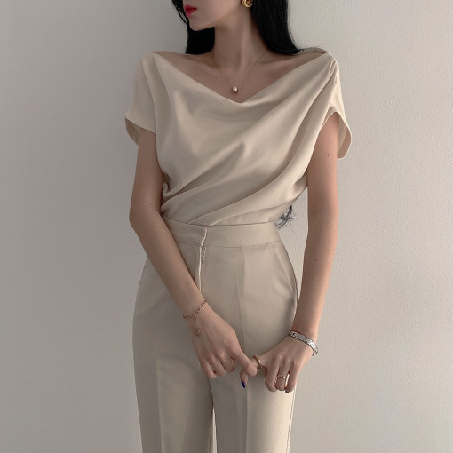 Korean Ins Summer New Style Atmospheric Floral Collar Drape Short-Sleeve Shirt, Fashionable and Stylish Commuter Style Top for Women Korean Ins Summer New Style Atmospheric Floral Collar Drape Short-Sleeve Shirt, Fashionable and Stylish Commuter Style Top for Women