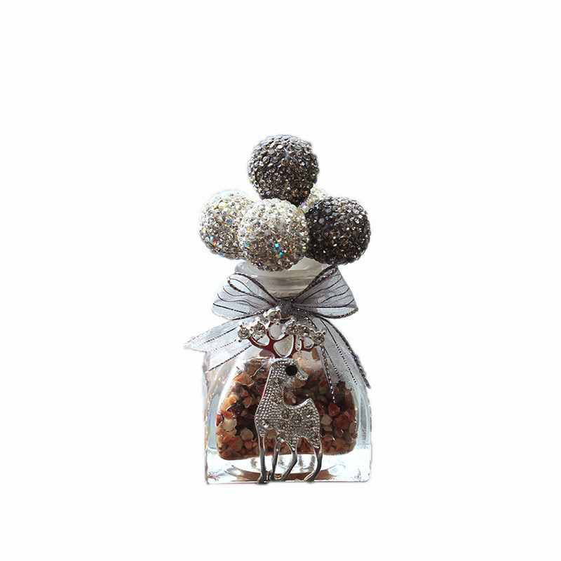 Accesorios creativos para coche, soporte para perfume de coche, adorno de globo con diamantes de imitación, decoración interior de coche, regalo, novedad de 2015