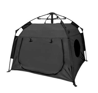 Pet Tent for Outdoor Use, Fully Automatic Folding Cat and Dog House, Rainproof and Sunproof, Portable Car-Mounted Large Camping Tent (Avtomobil dam çadırları) - black-1-2