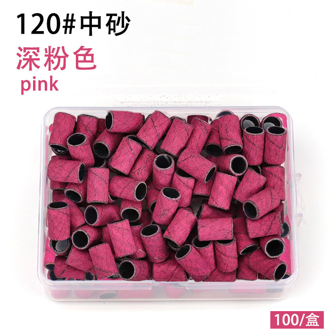 Transfronterizo nuevo clavo cabeza de molienda anillo de arena máquina de pulir eléctrica clavo anillo de molienda negro y blanco multi-color caja de montaje cojinete