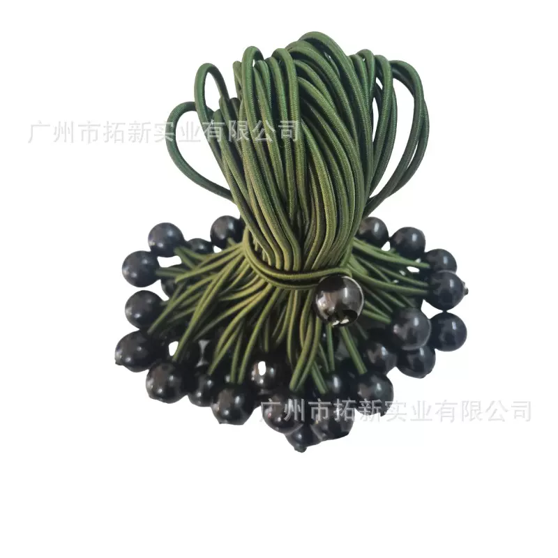 现货供应乳胶弹力绳帐篷球绑带弹力绳户外扎带固定跨境新式扎带