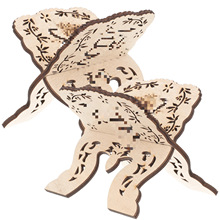 新款木质工艺品摆件客厅DIY装饰品书本架镂空雕刻桌面木制品夹板
