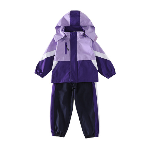 Preschool uniform set autumn winter purple first-grade class wear children's down jacket three-in-one school uniform three-piece set