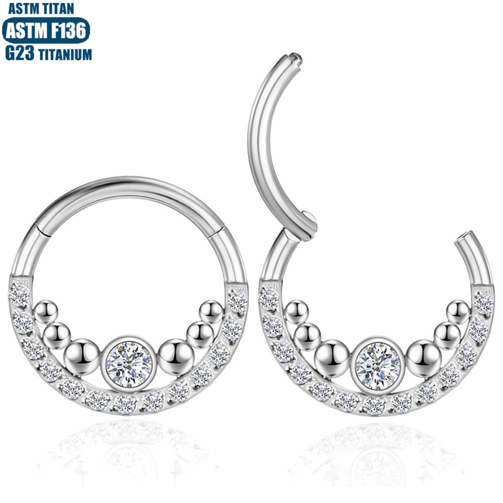 Pointed labret stud close-up product detail