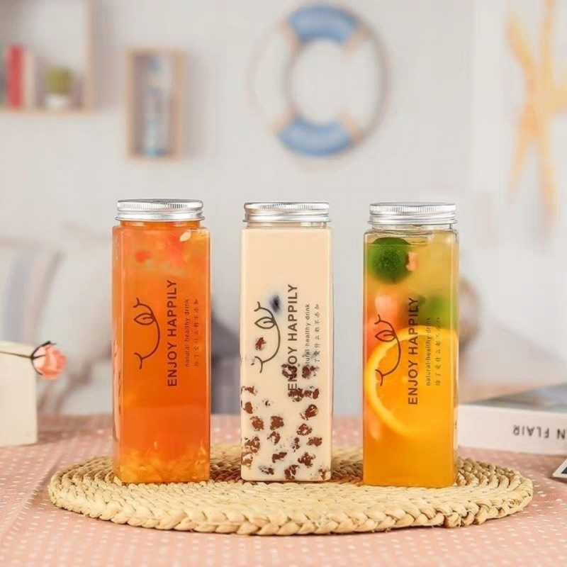 ネットレッドミルクティー缶楊枝甘露瓶/縦高方/低方/扁角瓶プラスチックカップ使い捨て飲料瓶熱|undefined