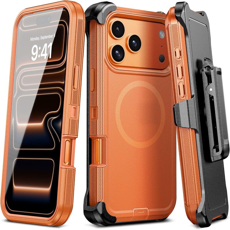 Ott Neutral Solid Color Three-Proof Magnetic Phone Case Suitable for iPhone 17 Pro Max Matte Protective Cover Apple 16