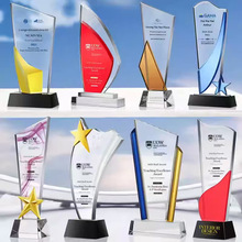 水晶奖杯定制羽毛球篮球网球跑步游泳奖牌奖杯运动会比赛玻璃奖杯