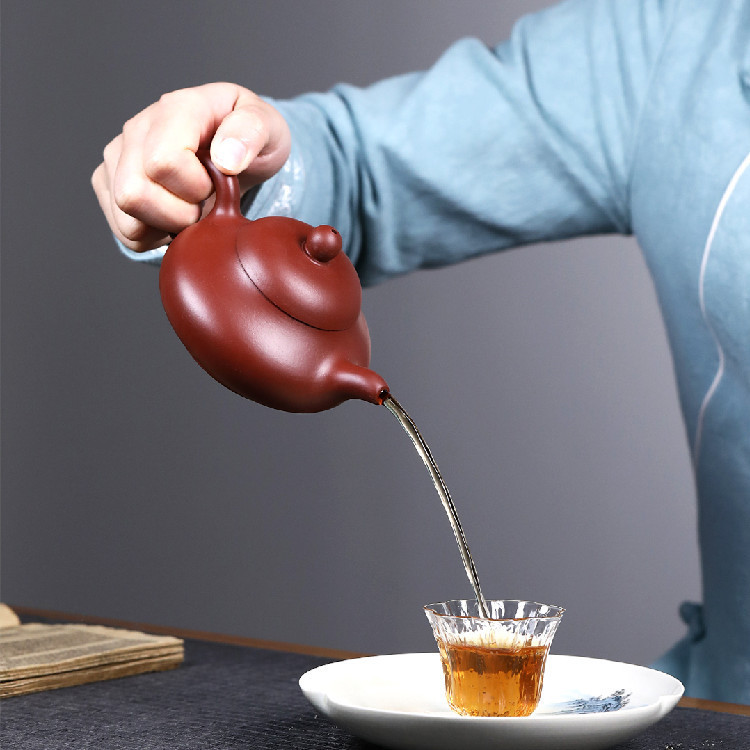 宜興紫砂壺名家手描き原鉱大紅袍経典玉乳紫砂茶器|undefined