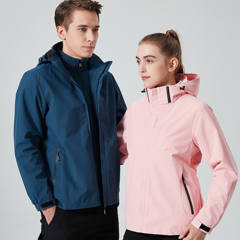 Invierno pareja 3 - en - 1 desmontable de terciopelo surfsuit suelto engrosado terciopelo al aire libre montaña dos piezas conjunto