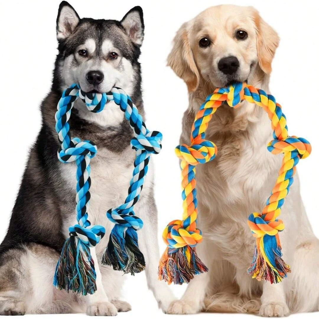 Собачья веревка игрушка властная жевательная игрушка 2 шт. Подходит для средних и крупных собак