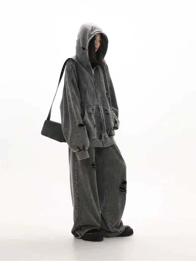 Sweatshirt com capuz homem vintage estilo lavado oversize_voghion.com