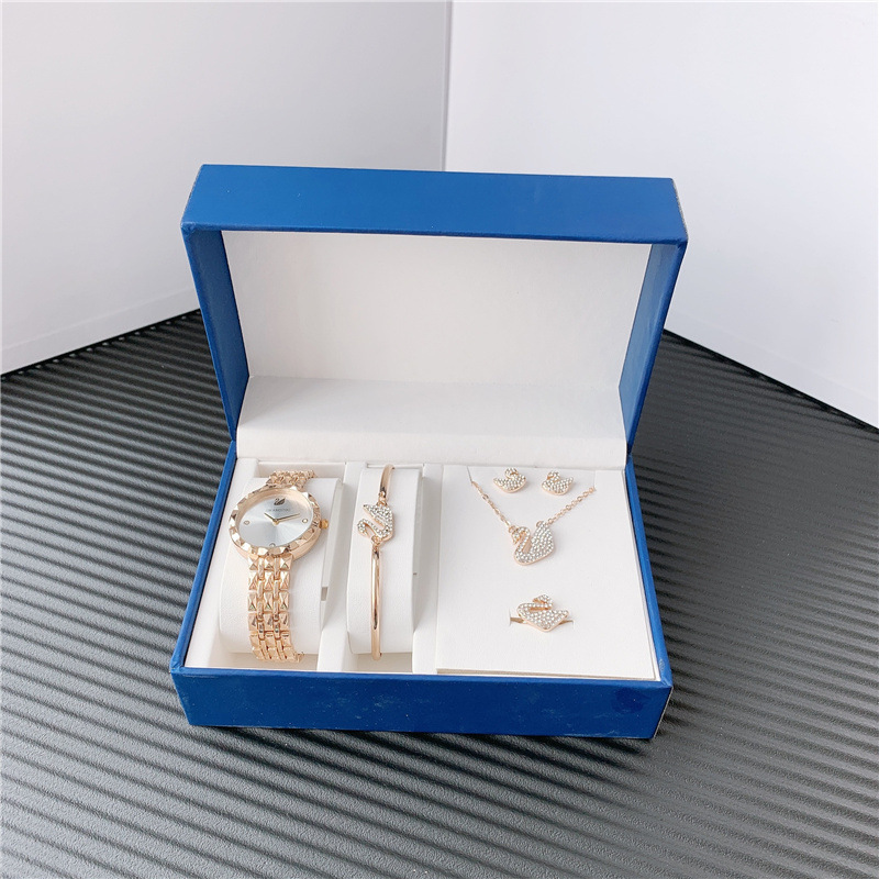 Watch Set Gift Box Jewelry Box Gift Wrapping Box Jewelry Gift Box PU Leather Box Flip Top Gift Box Manufacturer Wholesale