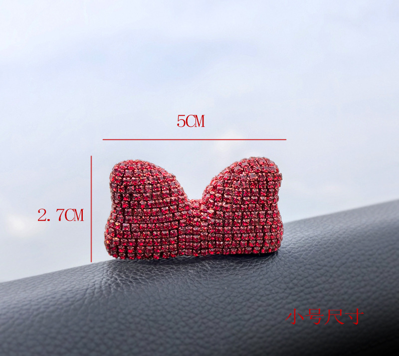 Car center console cute diamond bow Mickey Minnie accessories instrument panel decoration DYI material women