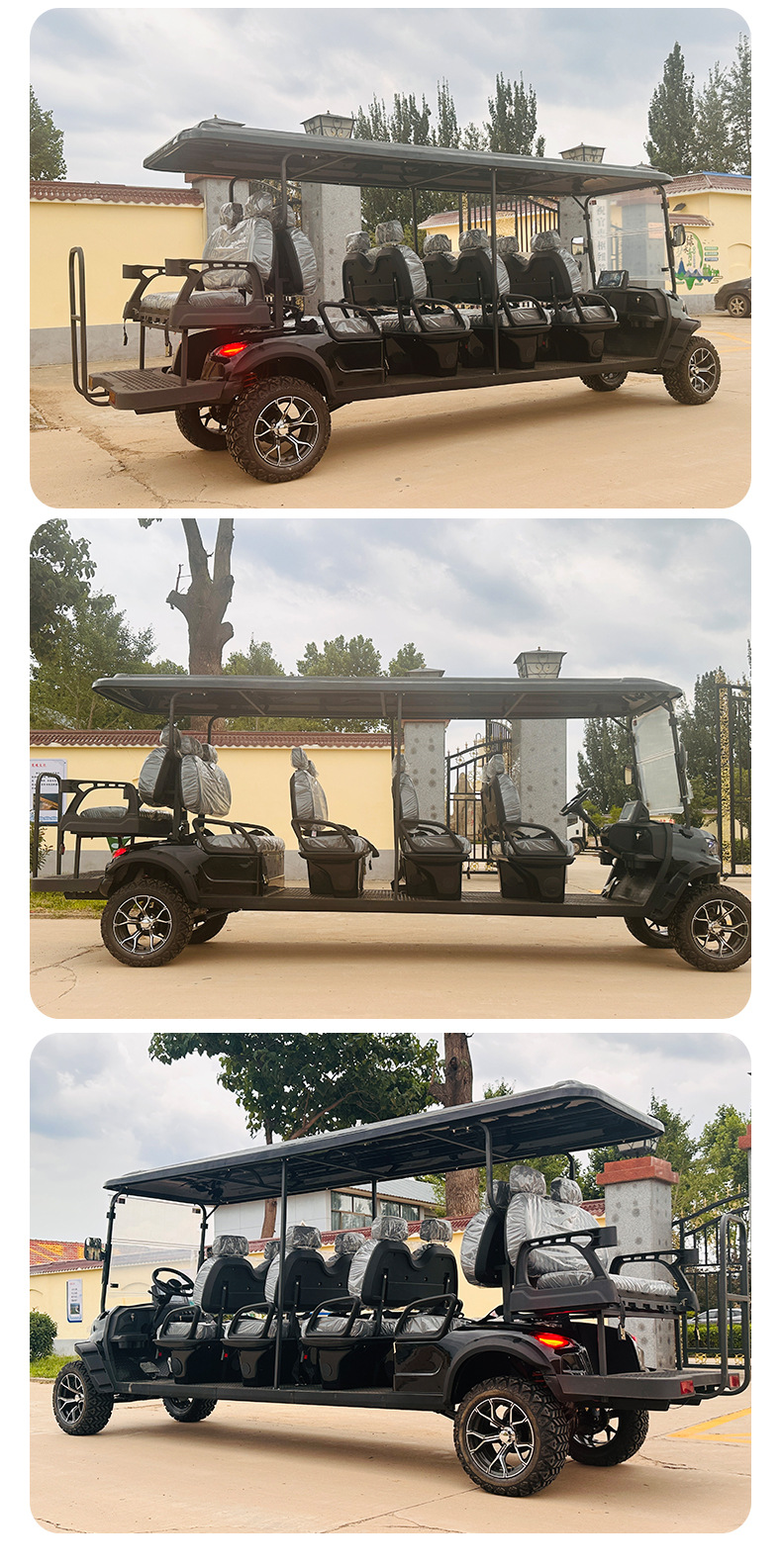New Models of Electric Golf Carts for Global Export, Community Property Patrol Vehicles, Park and Tourist Sightseeing Vehicles