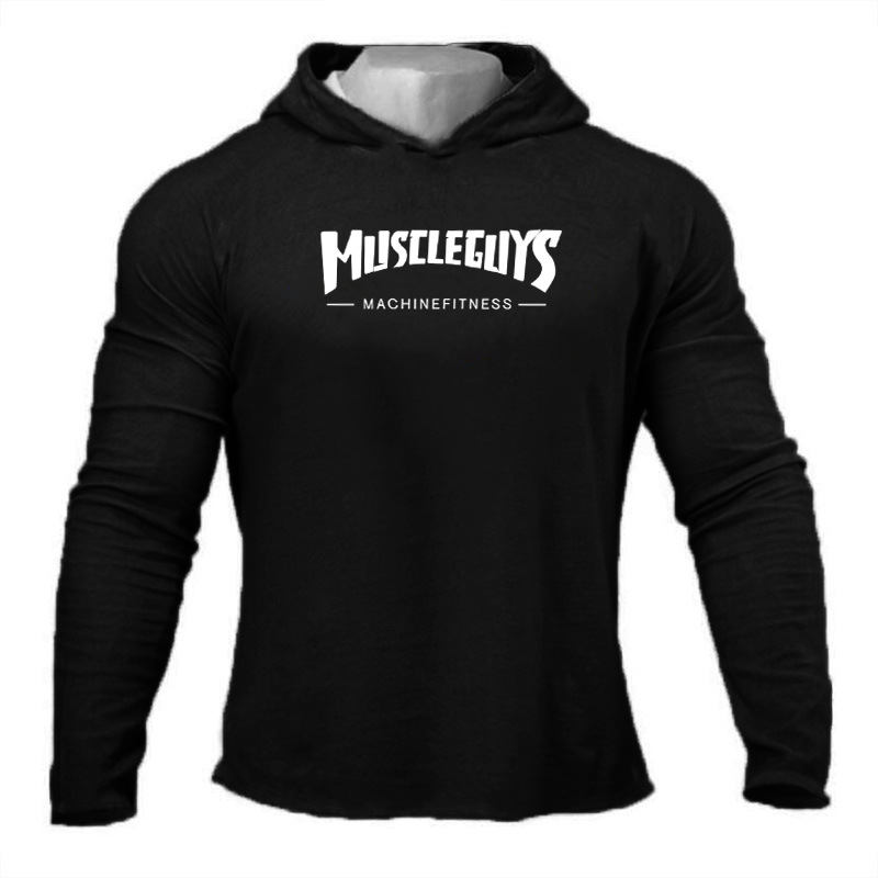 Pull à capuche à manches longues pour homme, veste de sport, de fitness, coupe slim_voghion.com