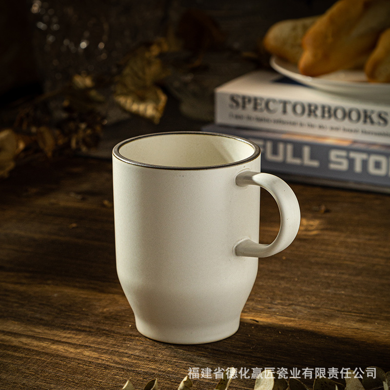 Taza de cerámica nórdica de gran capacidad, taza de café, taza de desayuno, taza de leche, taza de café