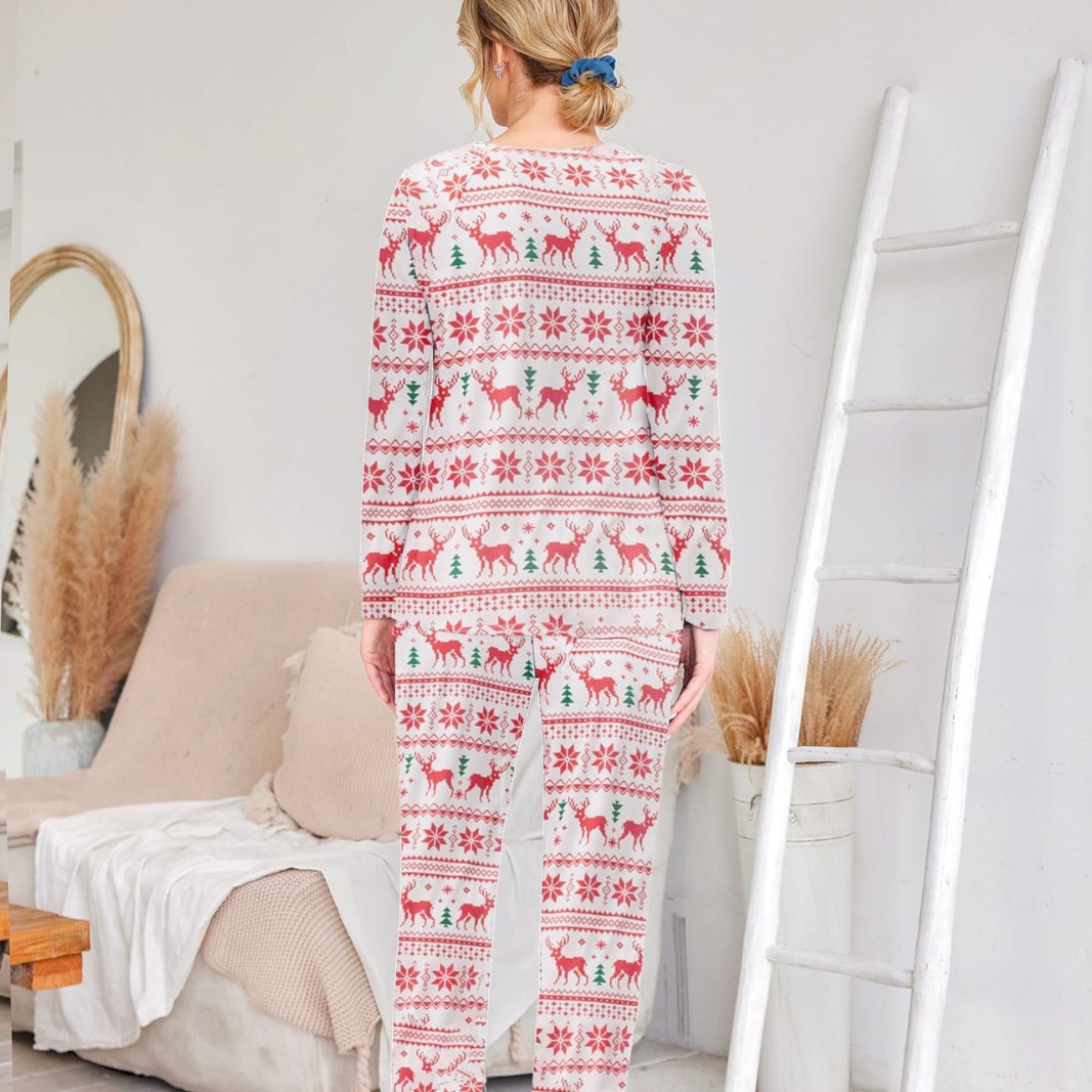 Nuevo traje casual para padres e hijos con estampado navideño de Amazon