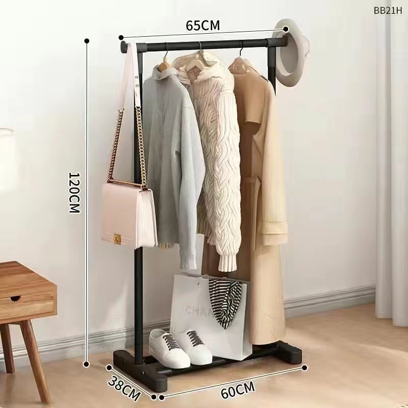 Percha de ropa de doble capa piso vertical dormitorio percha de ropa para el hogar percha de ropa de dormitorio percha de almacenamiento simple perchero