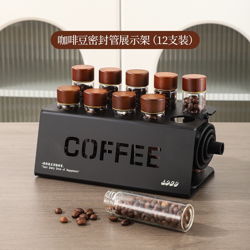 Coffee Beans Portable Storage Sealed Can One-way Exhaust Valve Bottled Coffee Beans Storage Display Rack Fragrance Bottle