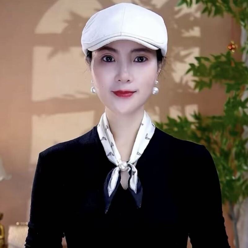 【冰丝缎珠珠蝴蝶结小丝巾】时尚百搭吸扣丝巾|undefined