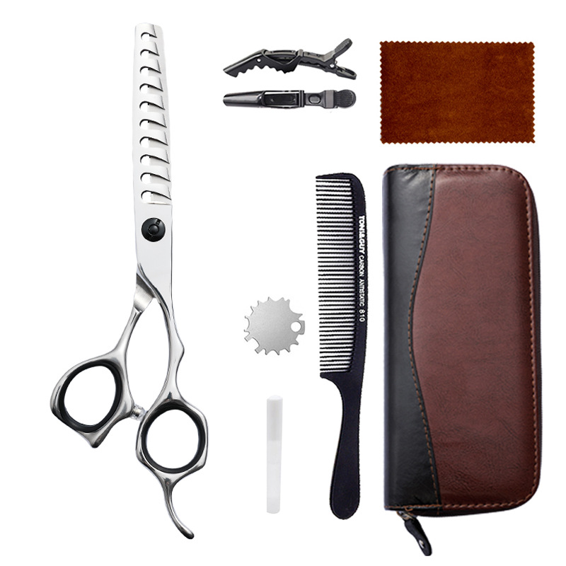 Juego de tijeras de peluquería de 6 pulgadas, acero inoxidable 440C, tijeras planas, tijeras de entresacar, herramienta para flequillo, tijeras de peluquería Amazon