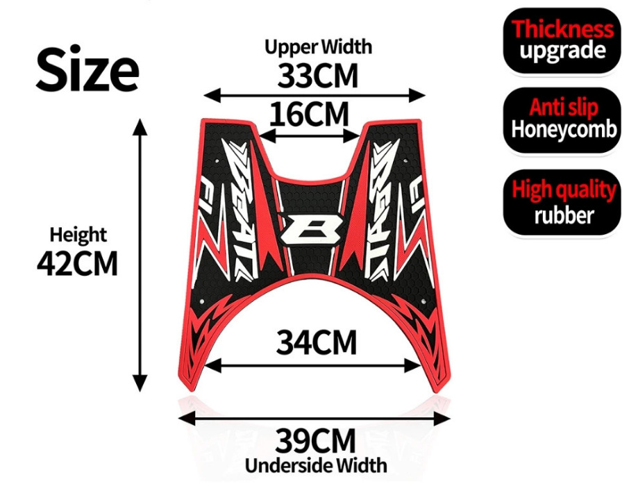 Suitable for Honda Beat Fi Esp V1 Honda Scooter Modified Anti-Slip Foot Mat Factory Wholesale
