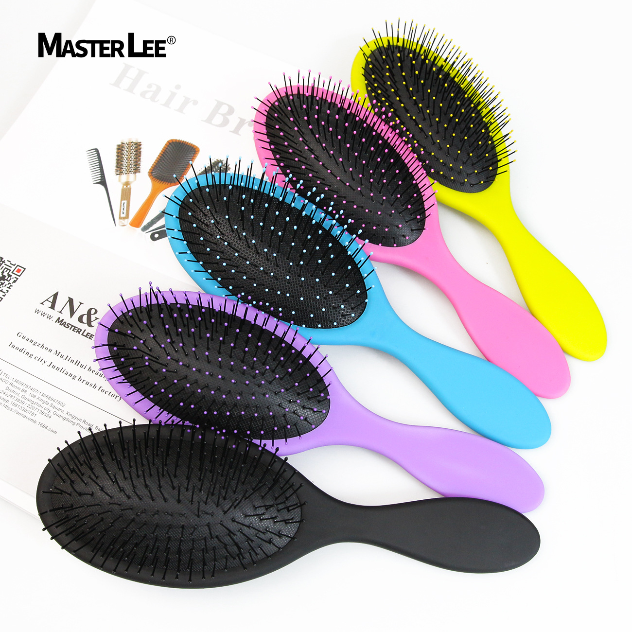 马斯特里工厂直供气囊梳气垫头部经络按摩梳造型卷发顺发梳子批发