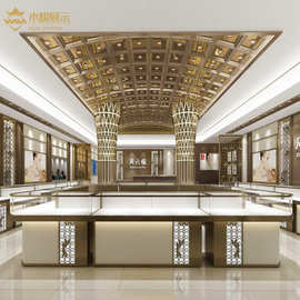 深圳珠宝展示柜 不锈钢烤漆玻璃展柜 黄金首饰手表眼镜柜台制作