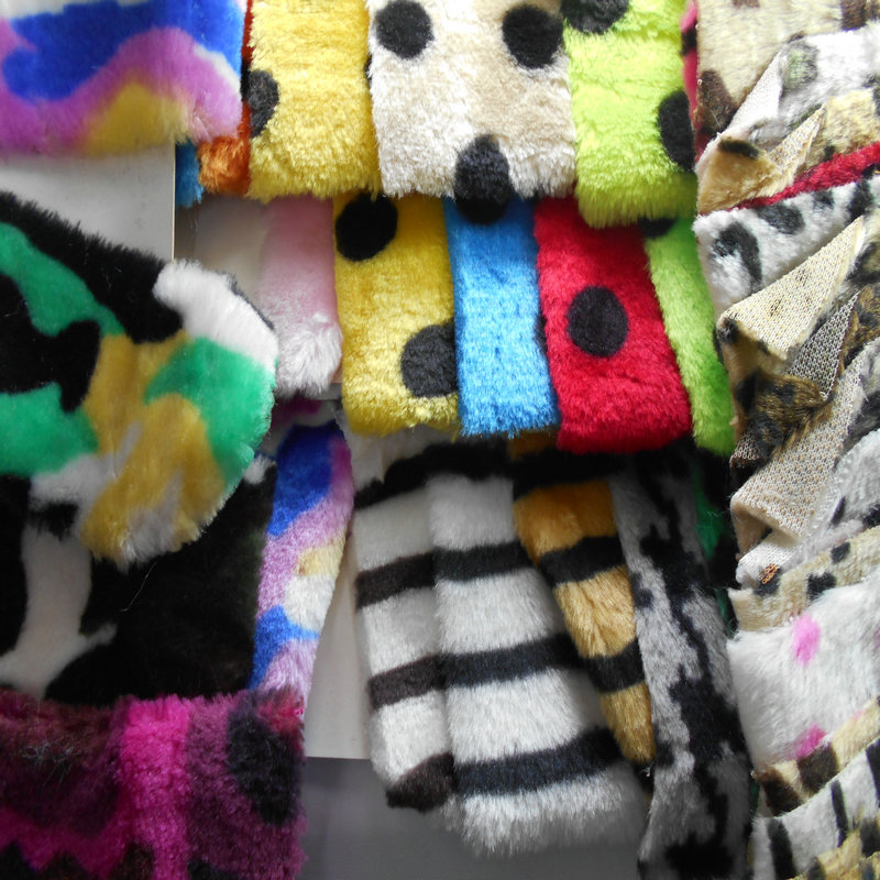 加厚超柔平毛印花五角星毛绒布平剪毛仿羊绒豹纹条纹圆点星星面料