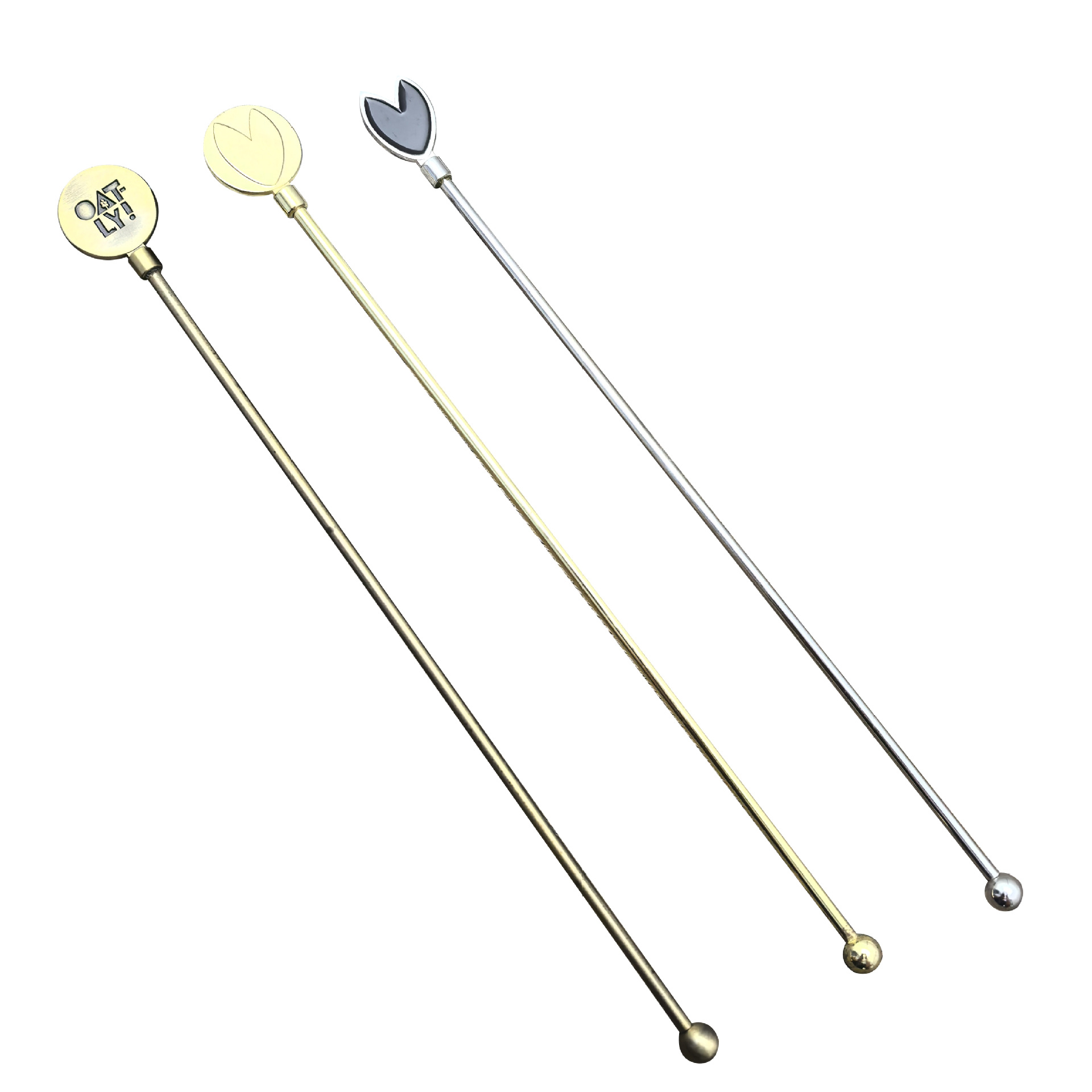 spherical metal cocktail mixing stick