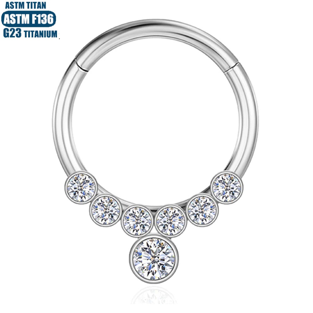 Silver pointed spike labret stud material detail