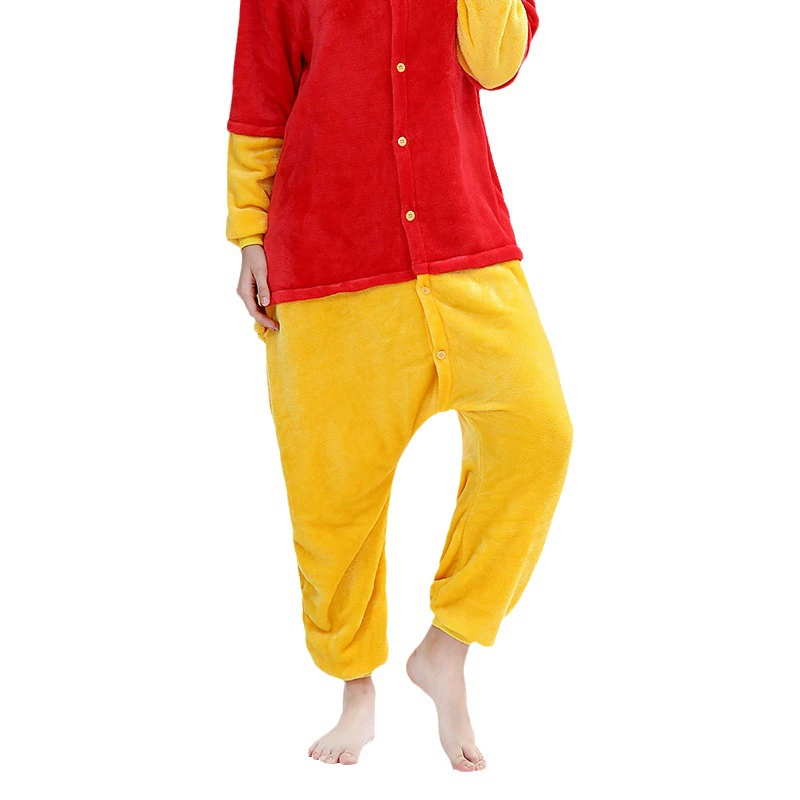 Мультяшный пижамный комбинезон, милый фланелевый overall