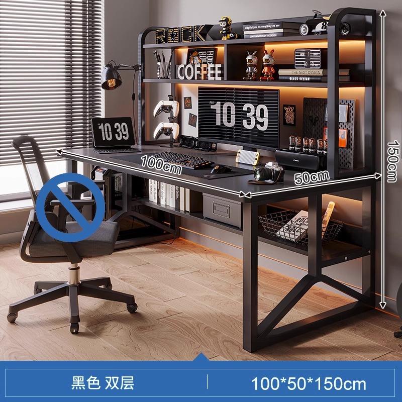 Comodador en un dormitorio simple mesa de maquillaje moderna escritorio de escritorio de computadora para estudiantes con estante de almacenamiento agujero