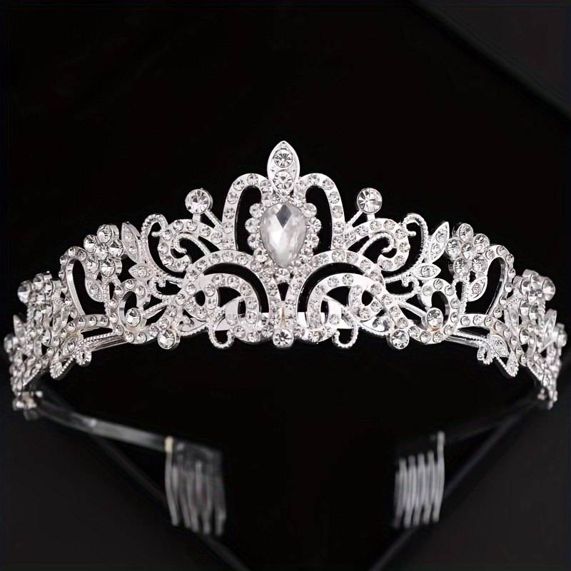 Alloy Material Luxurious Bridal Shiny Women's Adults Crown Knot Alloy Plating Crown