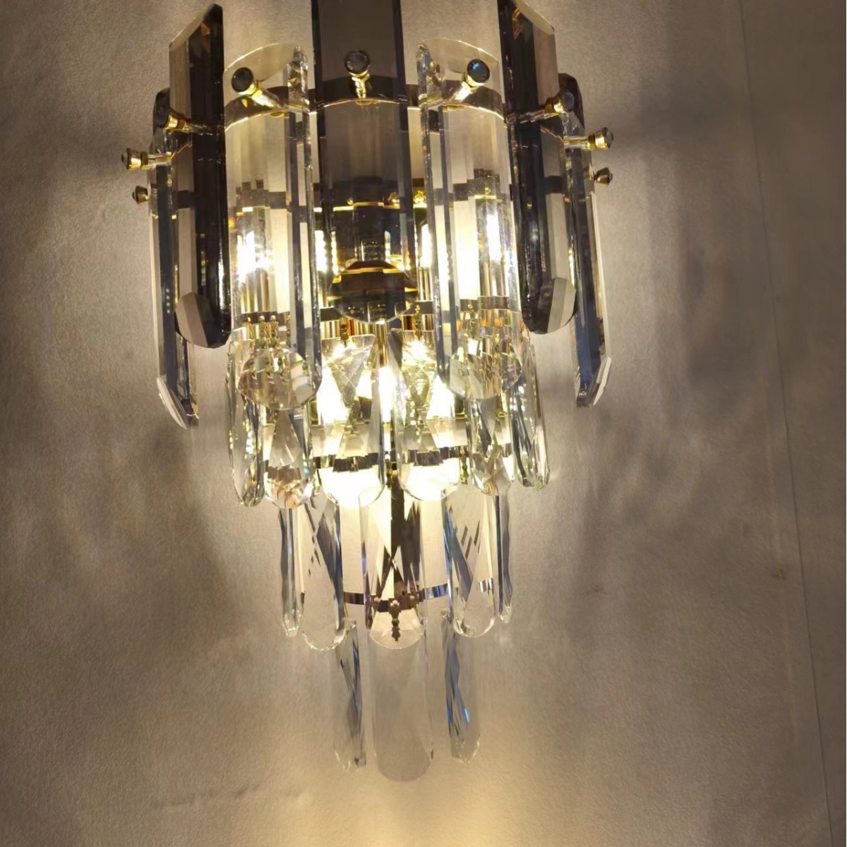 De alta gama de luz de lujo sala de estar lámpara de pared de cristal moderno minimalista sofá TV lámpara de pared de fondo dormitorio mesita de noche comedor lámparas