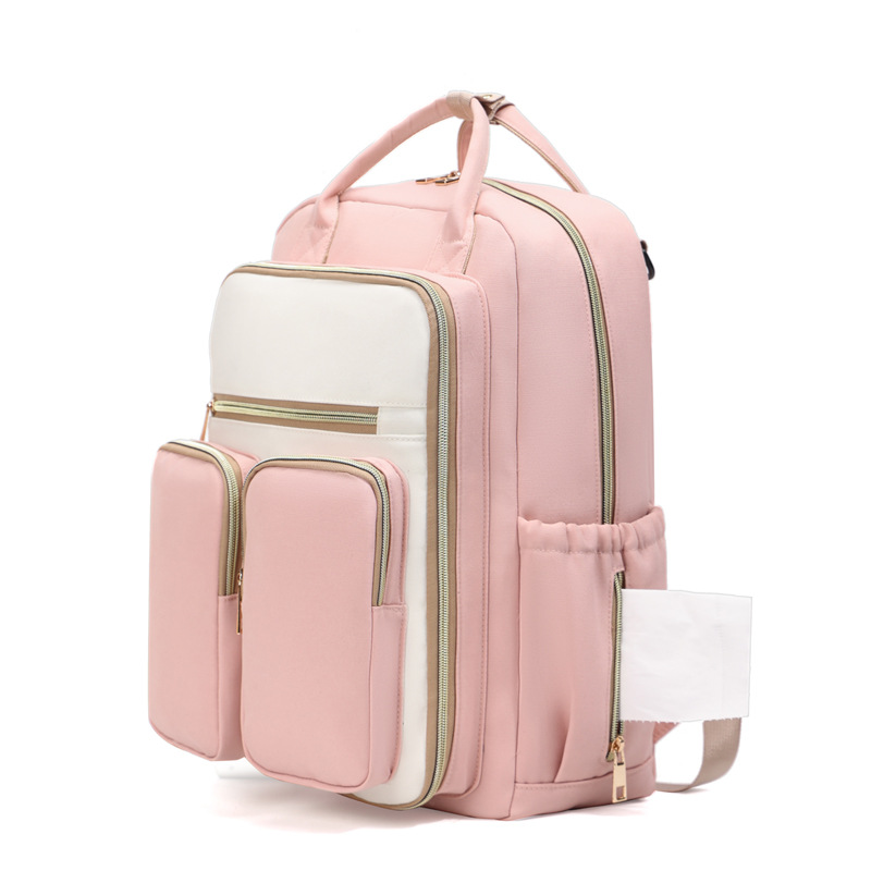 Cross-border large-capacity mommy bag, multi-functional storage maternity bag, water-repellent portable insulated double-shoulder mother and baby bag Application Scenario