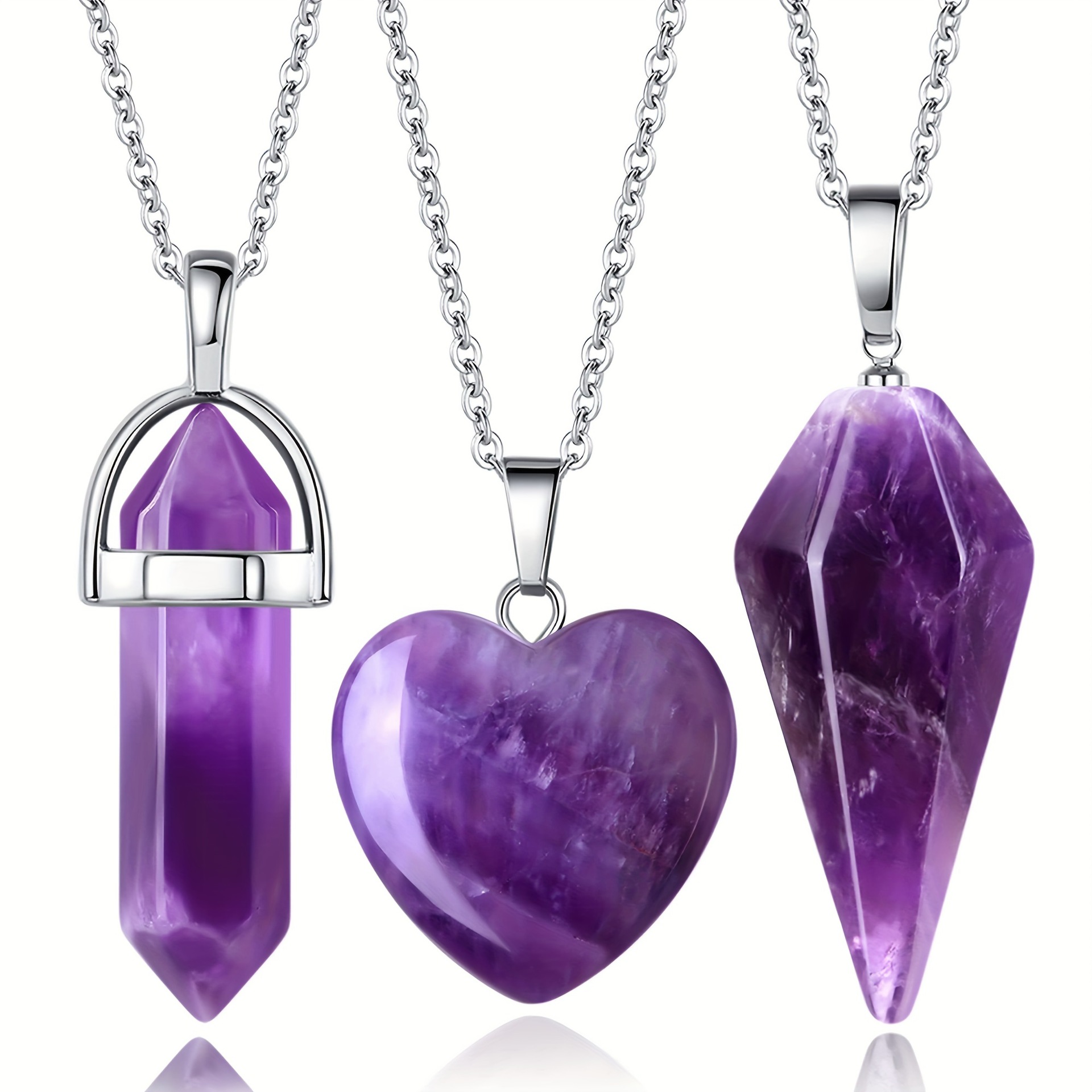 Geometric Pattern Casual Simple Style Geometric Natural Stone Iron Pendant Necklace In Bulk