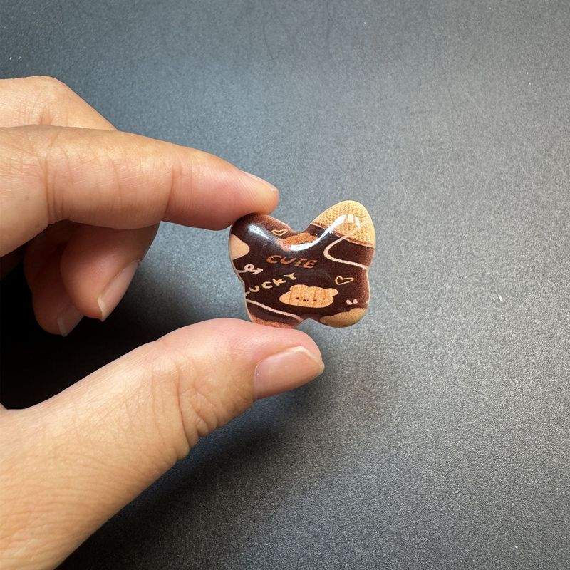 竖孔UV双面彩印卡通蝴蝶DIY手工串珠串笔钥匙链发绳饰品配件材料|undefined
