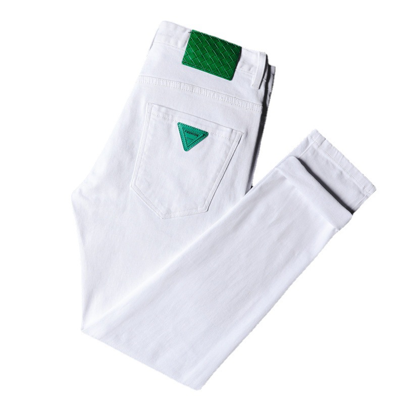 Schlanke Füße im Frühling und Herbst, Jeans im Sommer, Herbst und Winter sind vielseitig und die vier Jahreszeiten sind weiße und weiße Schuhe_voghion.com